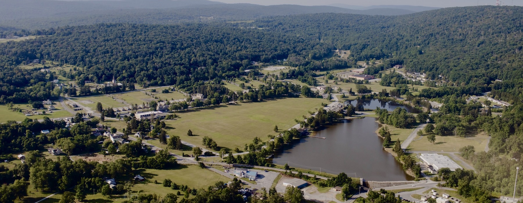 a river running through a city